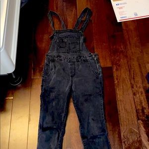 Free People black overalls size 28